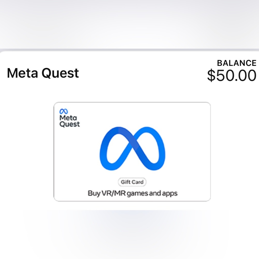 Meta Quest $50 Gift Card